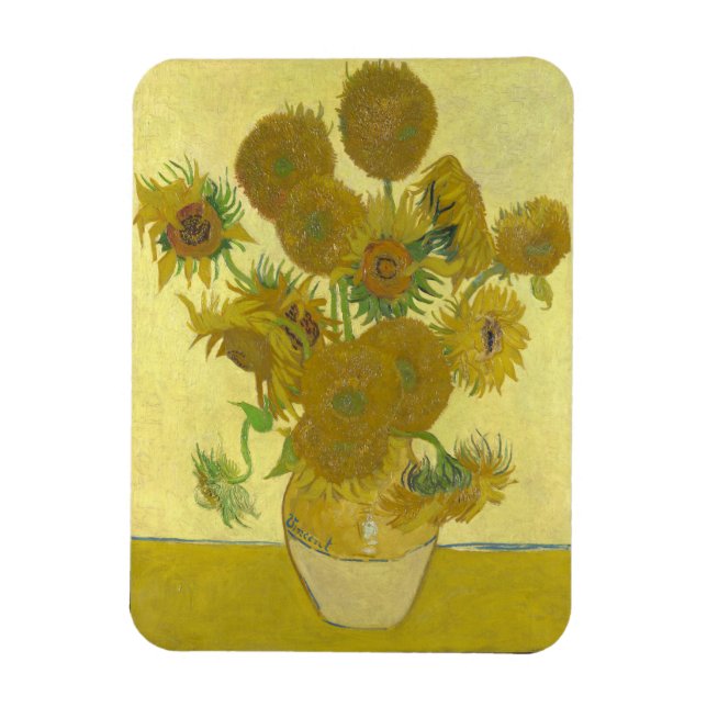 Vincent Van Gogh - Solblommor, fjärde versionen Magnet (Vertikal)