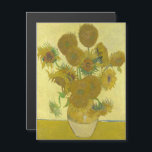 Vincent Van Gogh - Solblommor, fjärde versionen Magnetisk Inbjudningskort<br><div class="desc">Vincent Van Gogh - Solblommor,  Sonnenblumen,  Fjärde versionen,  1888.</div>