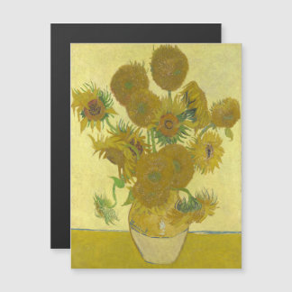 Vincent Van Gogh - Solblommor, fjärde versionen Magnetisk Inbjudningskort