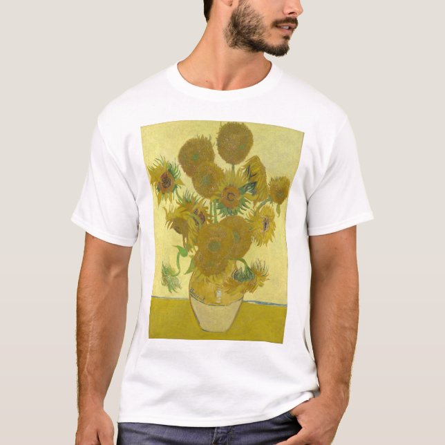 Vincent Van Gogh - Solblommor, fjärde versionen T Shirt (Framsida)