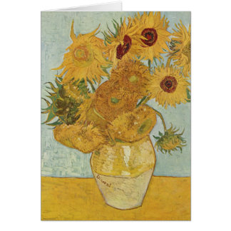 Vincent Van Gogh - Solblommor Hälsningskort