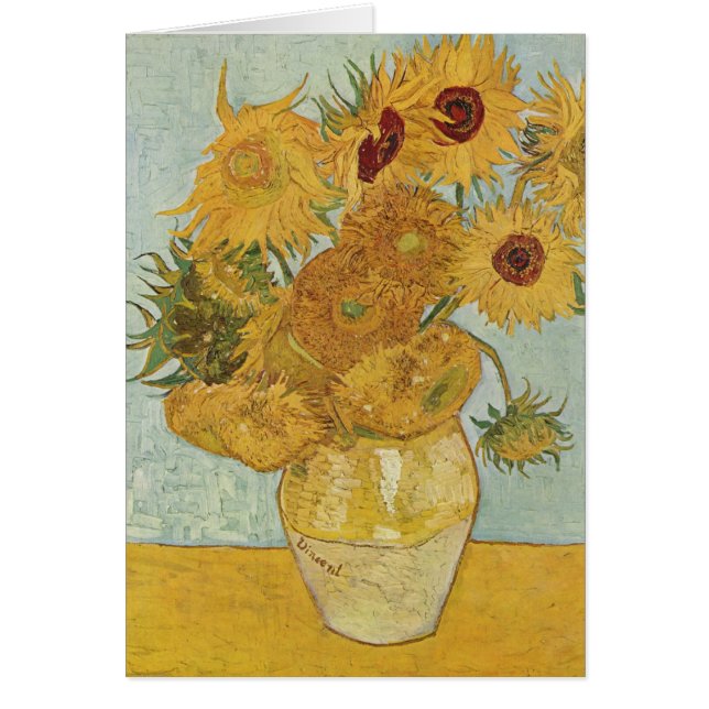 Vincent Van Gogh - Solblommor OBS Kort (Framsidan)