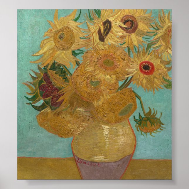 Vincent Van Gogh - Solblommor Poster (Framsidan)