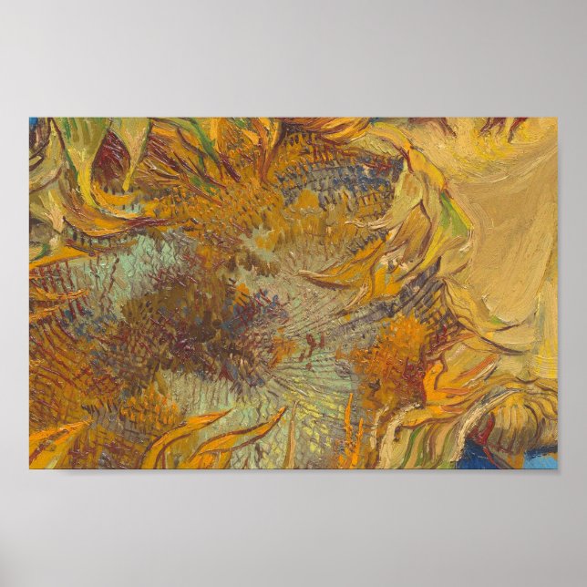 Vincent van Gogh - Solblommor Poster (Framsidan)