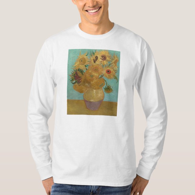 Vincent van Gogh - Solblommor Tee Shirt (Framsida)