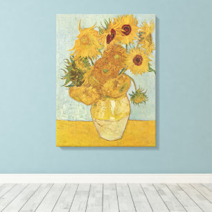 Vincent Van Gogh - Solblommor, tredje versionen Canvastryck