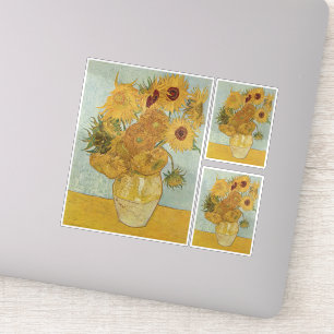Vincent Van Gogh - Solblommor, tredje versionen Klistermärken
