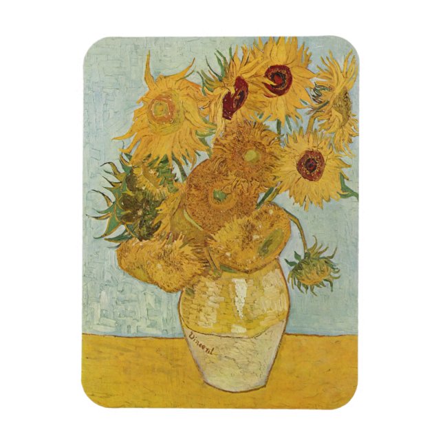 Vincent Van Gogh - Solblommor, tredje versionen Magnet (Vertikal)