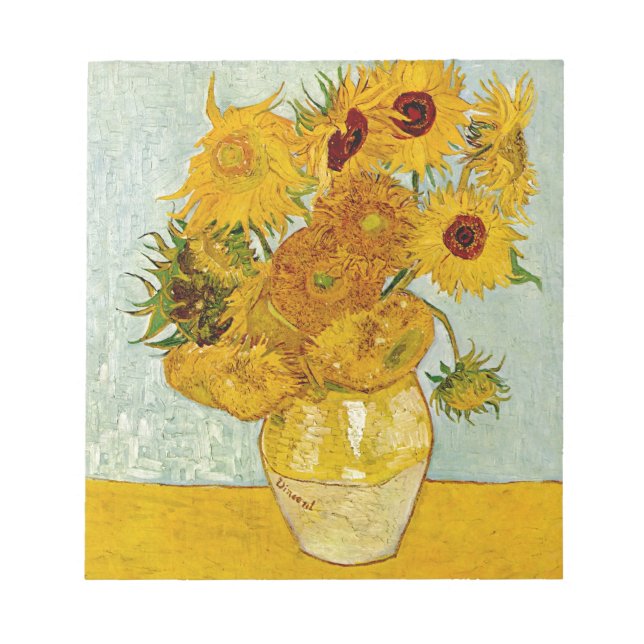 Vincent Van Gogh Solrosmålning Anteckningsblock (Framsida)