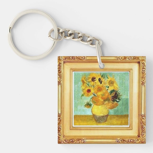 Vincent Van Gogh - solrosnyckelring (Framsidan)