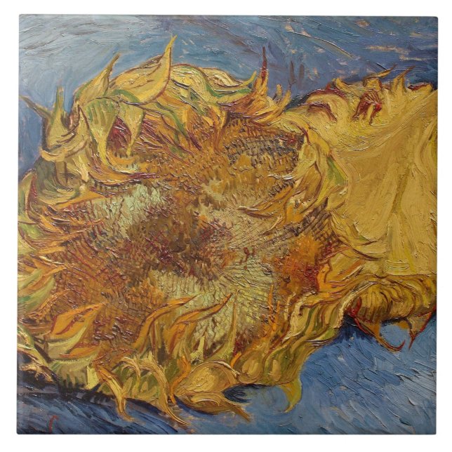 Vincent Van Gogh | solrosor, 1887 Kakelplatta (Framsidan)