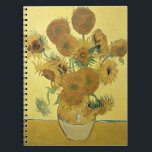 Vincent Van Gogh | solrosor, 1888 Anteckningsbok Med Spiral<br><div class="desc">Avbilda samlingen numrerar:  BAL970 solrosor,  1888 (olja på kanfas). Gogh 1853-90) olja för Vincent skåpbil (på kanfas. Medborgaregalleri,  London,  UK.  1888</div>