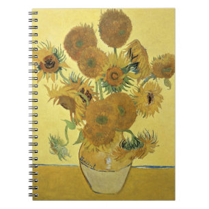 Vincent Van Gogh   solrosor, 1888 Anteckningsbok Med Spiral