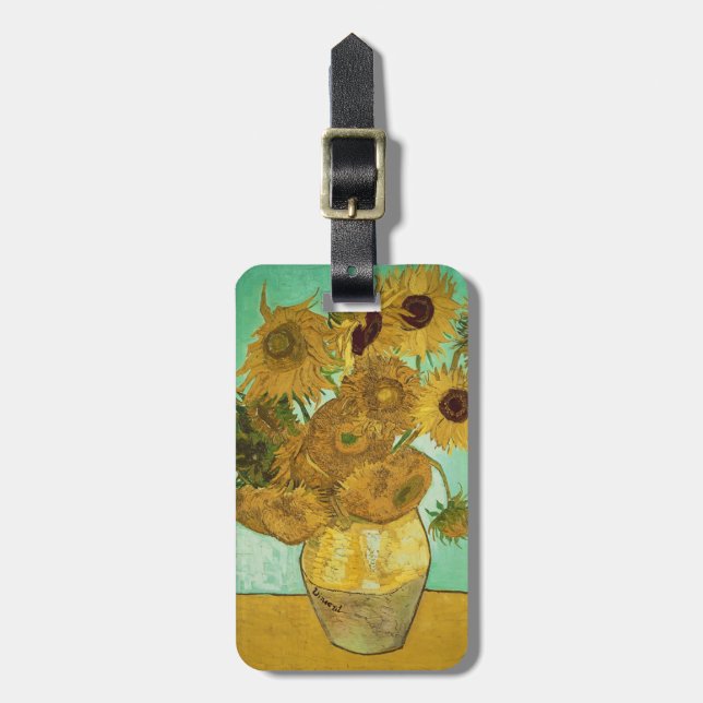 Vincent Van Gogh | solrosor, 1888 Bagagebricka (Vertikal Framsida)