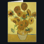 Vincent Van Gogh | solrosor, 1888 Hälsningskort<br><div class="desc">Solrosor 1888% pipe% vid Vincent Van Gogh | konstläge: Medborgaregallerit,  London,  UK | som den holländska konstnären | avbildar samlingen,  numrerar: BAL970</div>