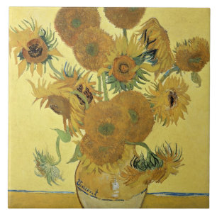 Vincent Van Gogh solrosor, 1888 Kakelplatta
