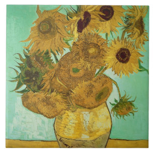 Vincent Van Gogh solrosor, 1888 Kakelplatta
