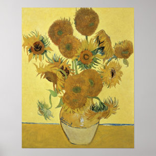 Vincent Van Gogh solrosor, 1888 Poster