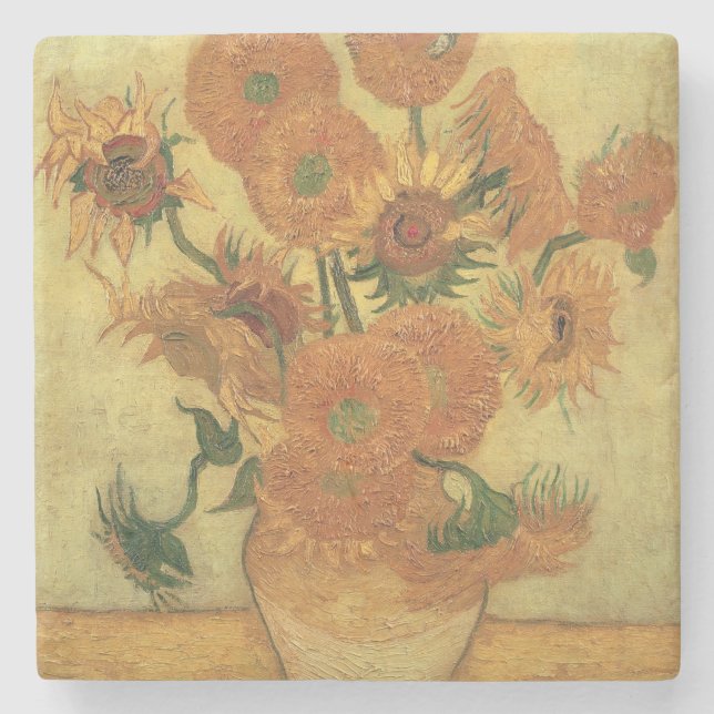 Vincent Van Gogh | solrosor, 1889 Underlägg Sten (Framsidan)