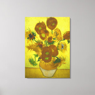 Vincent Van Gogh - solrosor för vas 12 Canvastryck