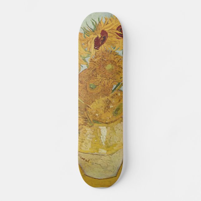 Vincent Van Gogh - solrosor Skateboard Bräda 21,5 Cm (Framsida)