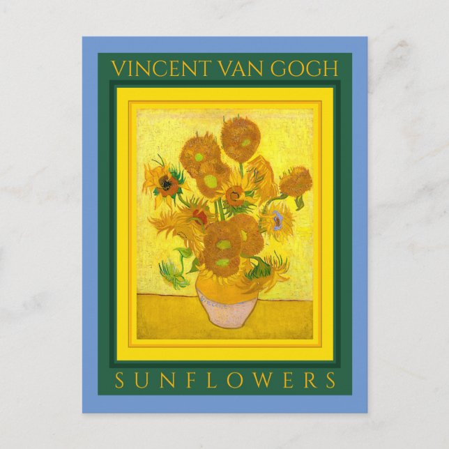 VINCENT VAN GOGH ...SOLROSOR ... Vykort (Framsida)