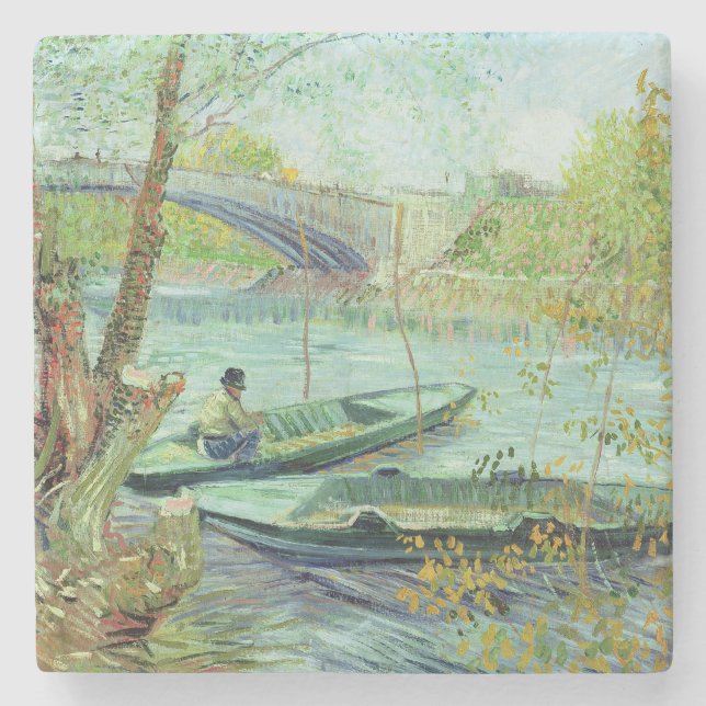 Vincent Van Gogh | som fiskar i våren Stenunderlägg (Framsidan)