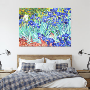 Vincent Van Gogh som målar Irisar Canvastryck