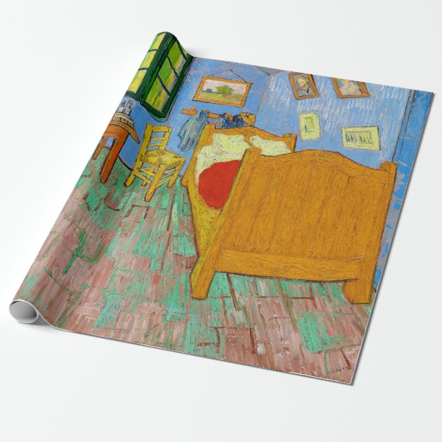 Vincent Van Gogh Sovrummet i Arles Presentpapper (Utrullad)