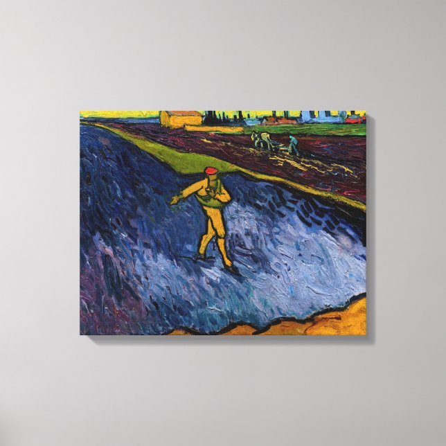 Vincent van Gogh - Sower: Arles utkjolar Canvastryck (Framsida)