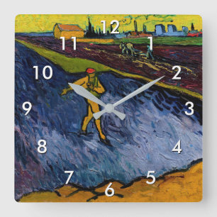 Vincent van Gogh - Sower: Arles utkjolar Fyrkantig Klocka