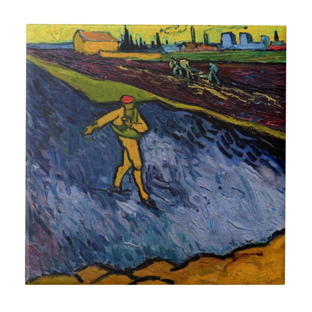 Vincent van Gogh - Sower: Arles utkjolar Kakelplatta (Framsidan)