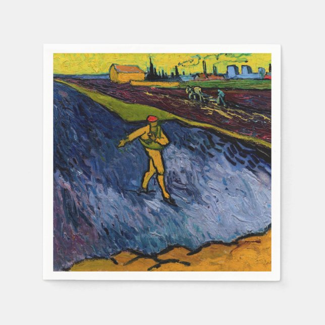 Vincent van Gogh - Sower: Arles utkjolar Pappersservett (Framsidan)