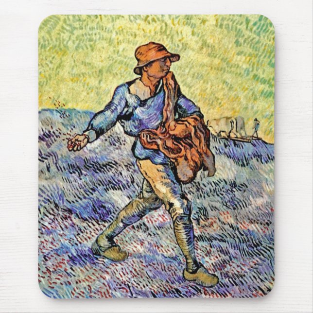 Vincent Van Gogh - Sower - Fin konsmålning Musmatta (Framsidan)