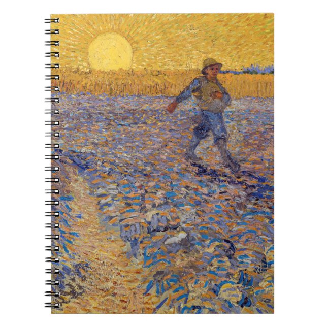 Vincent van Gogh - Sower med Setting Sol Anteckningsbok (Framsidan)