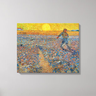 Vincent Van Gogh - Sower med Setting Sol Canvastryck