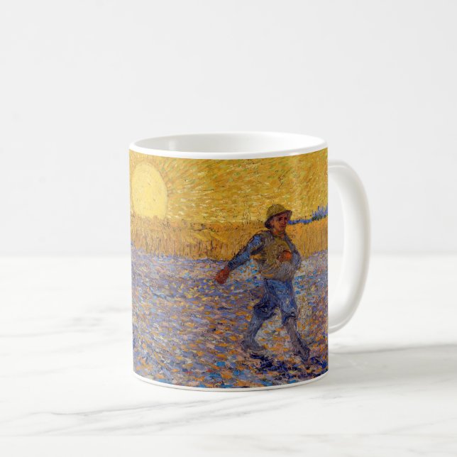Vincent van Gogh - Sower med Setting Sol Kaffemugg (Framsida höger)