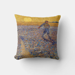 Vincent van Gogh - Sower med Setting Sol Kudde