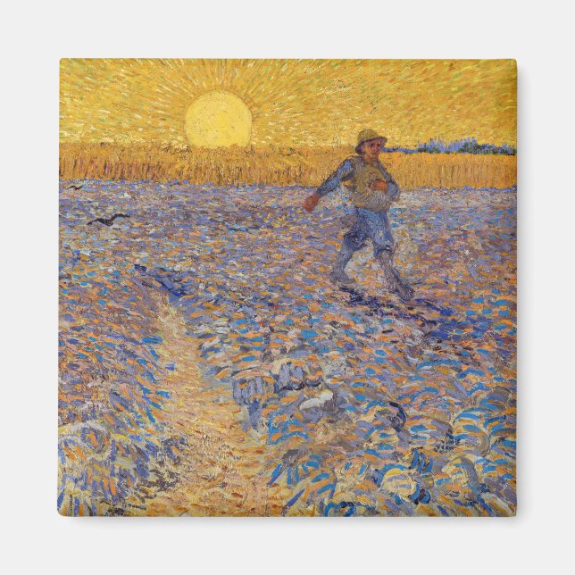 Vincent van Gogh - Sower med Setting Sol Magnet (Framsidan)