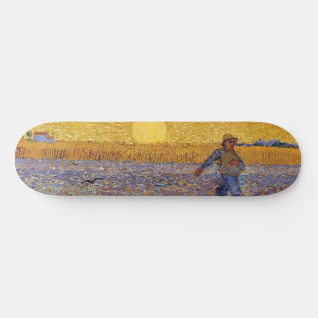 Vincent van Gogh - Sower med Setting Sol Mini Skateboard Bräda 18,5 Cm (Horz)