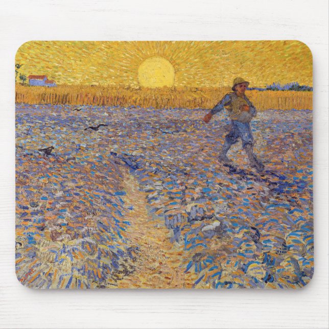 Vincent van Gogh - Sower med Setting Sol Musmatta (Framsidan)