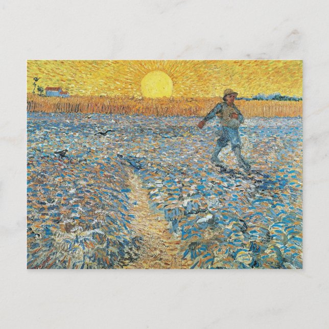 Vincent Van Gogh, Sower Painting Art Vykort (Framsida)