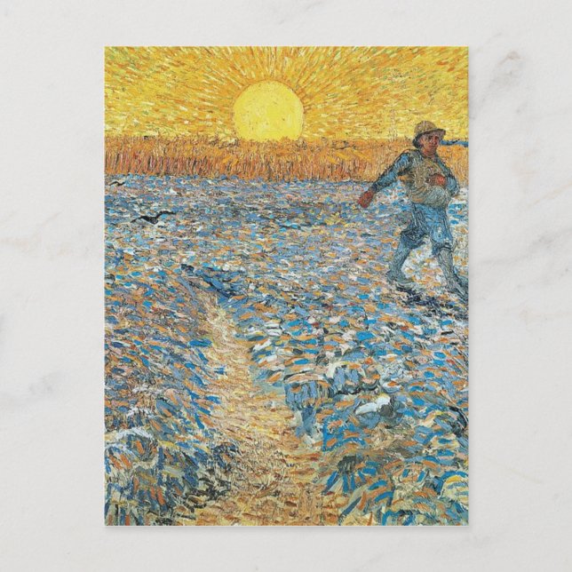 Vincent Van Gogh, Sower Painting Art Vykort (Framsida)