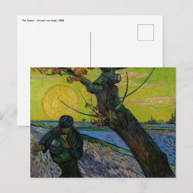Vincent van Gogh - Sower Vykort (Fram/baksida)