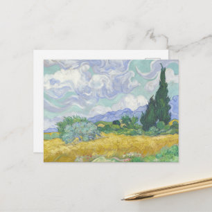 Vincent Van Gogh, Spannmål fält med cypresser Vykort