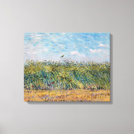 Vincent van Gogh - Spannmål fält med en lärka Canvastryck