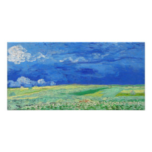 Vincent van Gogh - Spannmål under åskmoln Fototryck