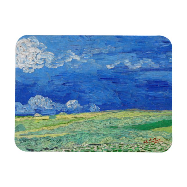 Vincent van Gogh - Spannmål under åskmoln Magnet (Horisontell)