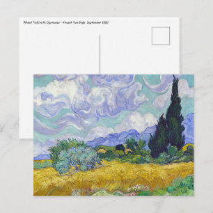 Vincent Van Gogh - Spannmålsfält med cypresser Vykort