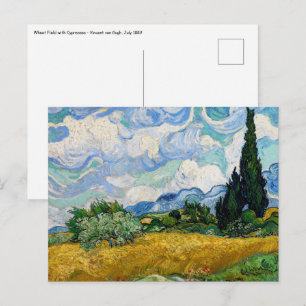 Vincent Van Gogh - Spannmålsfält med cypresser Vykort